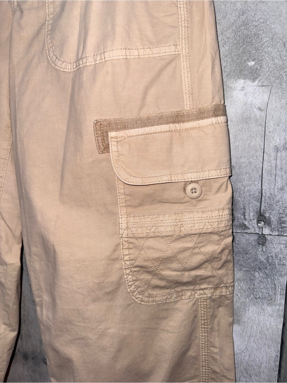 American Eagle Outfitters Beige Cargo Jogger Track Pants Sz. 2 - Picture 4 of 12